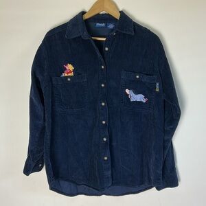 Vintage Winnie the Pooh Corduroy Button Up Shirt